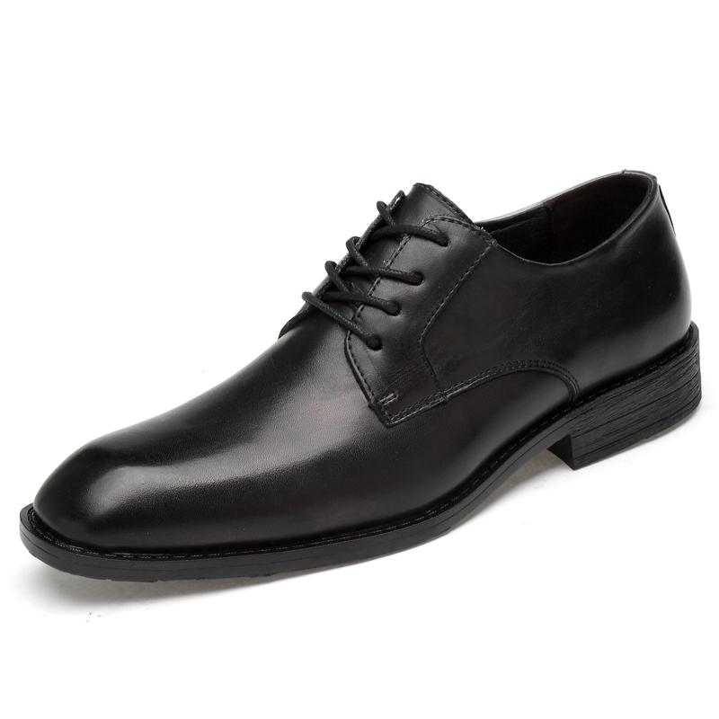 men oxfords shoes Classic Italian Men's Dress Genuine Leather Oxfords Lace-Up Black Business Office Wedding Formal Shoes Men