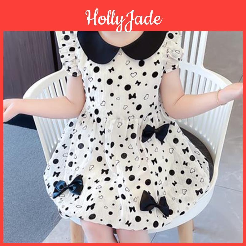 Summer Baby Dress Girl Polka Dot Princess Bow Dress Clothing Bowknot Infant Dress Children Clothes Cotton Kids Outfits