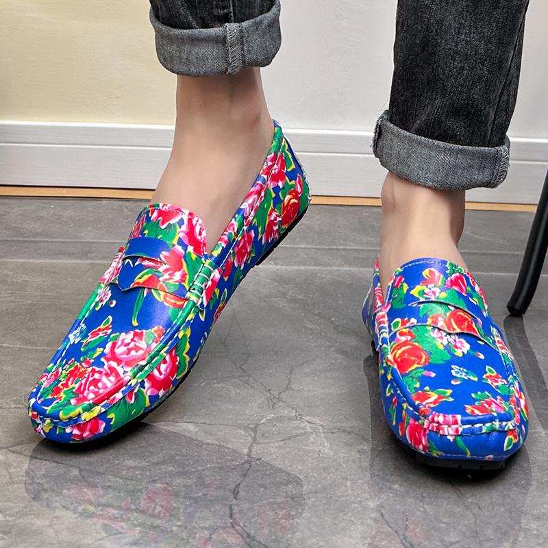 Pacecraft Shoes 39-48 Design Chinese Style Northeast Dahua Loafer Single Shoes For Man Cool Comfy Driving Soft Comfortable Boat Shoes Gift