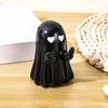 Ghost Phone Holder Cute Small Middle Finger Ghost Figurine Phone Stand Halloween Tabletop Pen Holder for Home Office Desktop Decoration