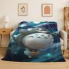 Classic T-Totoro Cartoon Cute Flannel Blanket Soft Warm Throw Blanket for Bedroom Living Room Bed Travel Camping Picnic Kid