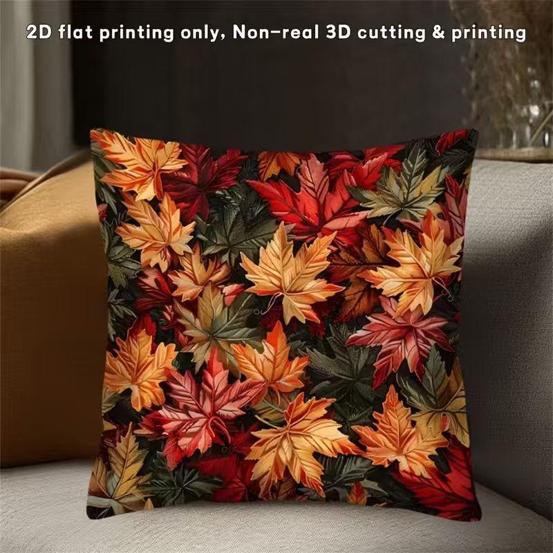 Cute Flower Print Pillowcase: 2D Flat Printing, Non-real Embroidery, Night Sofa  Night Sofa Cushion