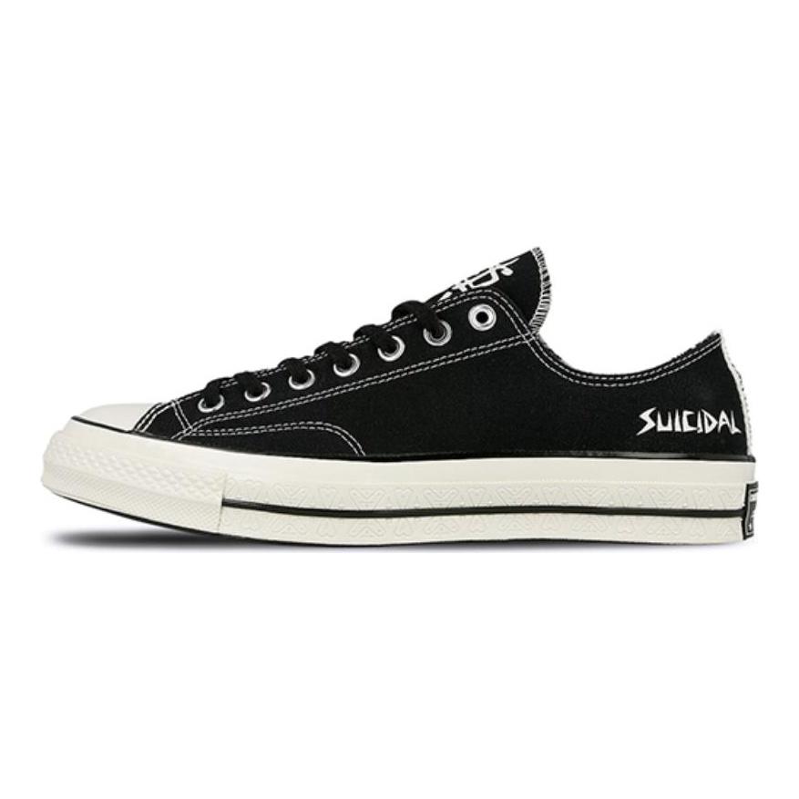Suicidal Tendencies x Converse Chuck 70 Plus OX Everyday Versatile Low-top Canvas Shoes Unisex Black and White