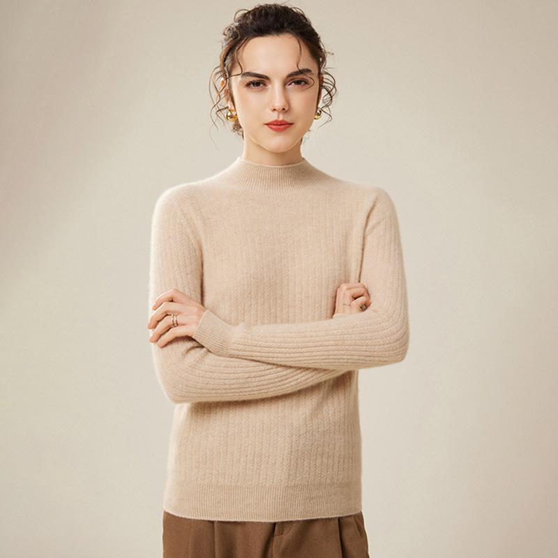 Women's Pure Cashmere Slim Fit Winter Pullover Sweater