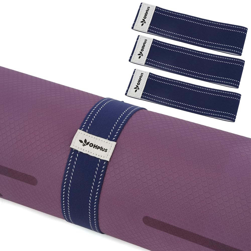 

OHplus Yoga Mat Set of and Portable for Hot and with Carry Straps for Storage and Lightweight Yoga Mat Straps, 3, Stylish, Simple, Cute, Yoga,