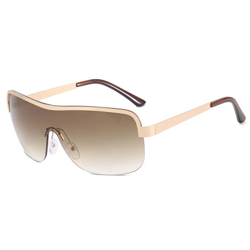 One-Piece Sunglasses Y2K Sunglasses Half-Frame Street Sunglasses Personality
