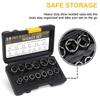 14Pcs Nut & Bolt Grip Extractor Socket Set 1/4''-3/8'' Hex Adapter Extraction Socket Set Bolt & Nut Remover Removing Bolts Nuts