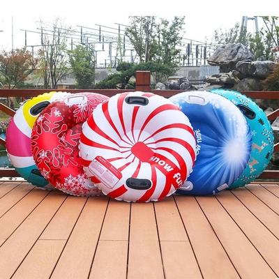 Thicken Snow Sledge with Handle Winter Snow Tube Practical Inflatable Ski Ring  Kids
