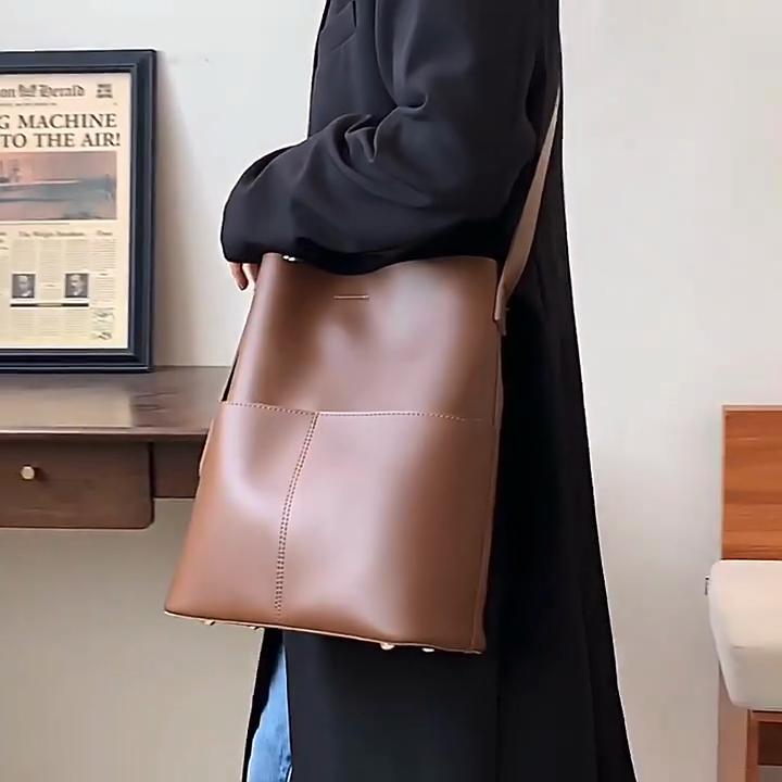 Designer PU Leather Bucket Bag Women Handbag Ladies Shoulder Bag Female Tote Bags