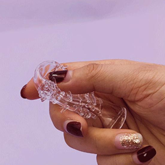 Penis Ring Granular Barbed Sexual Stimulation Translucent Delay Ejaculation Lock Ring for Male