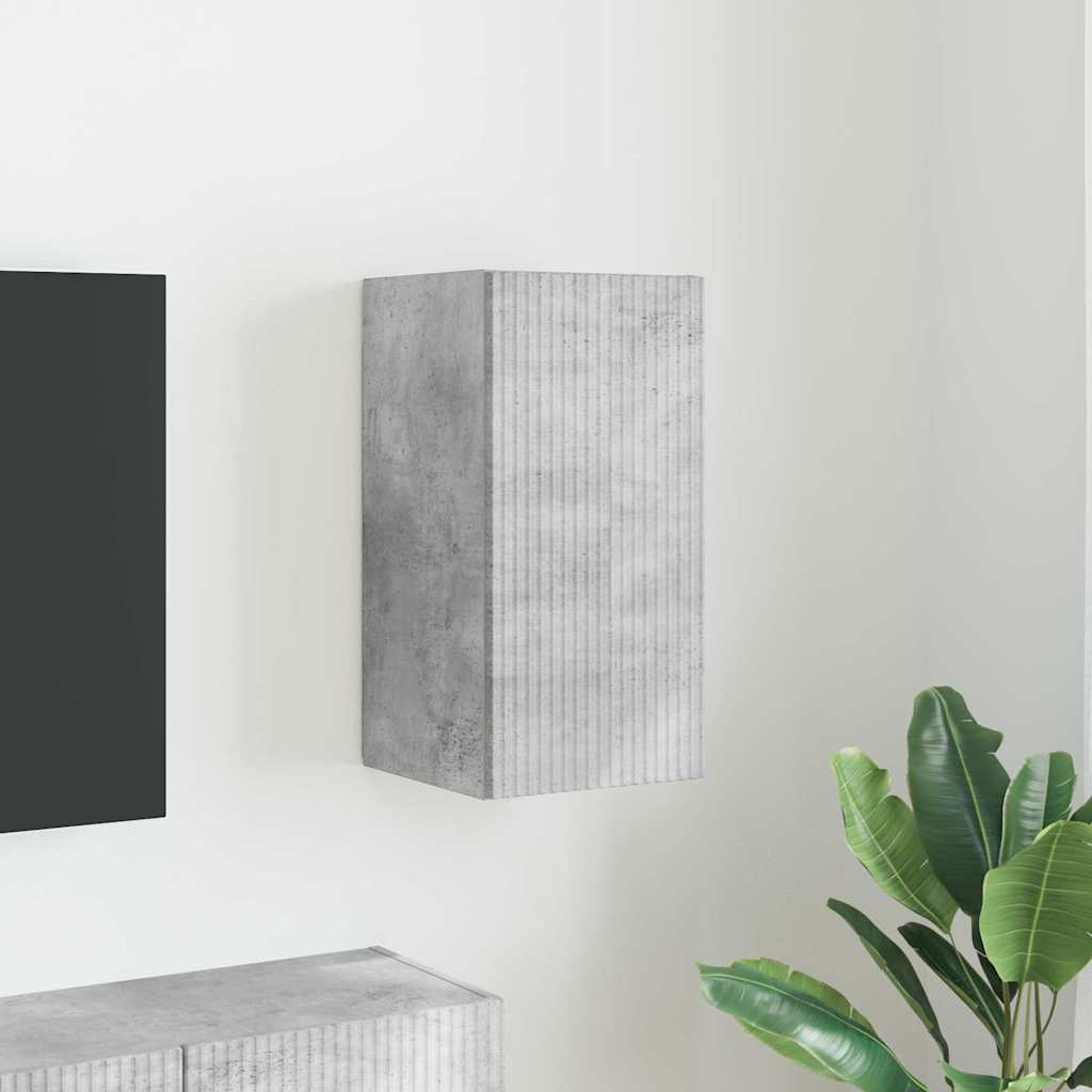 Wall Mounted TV Cabinet Concrete Look 30 x 31 x 60 cm Engineered Wood
