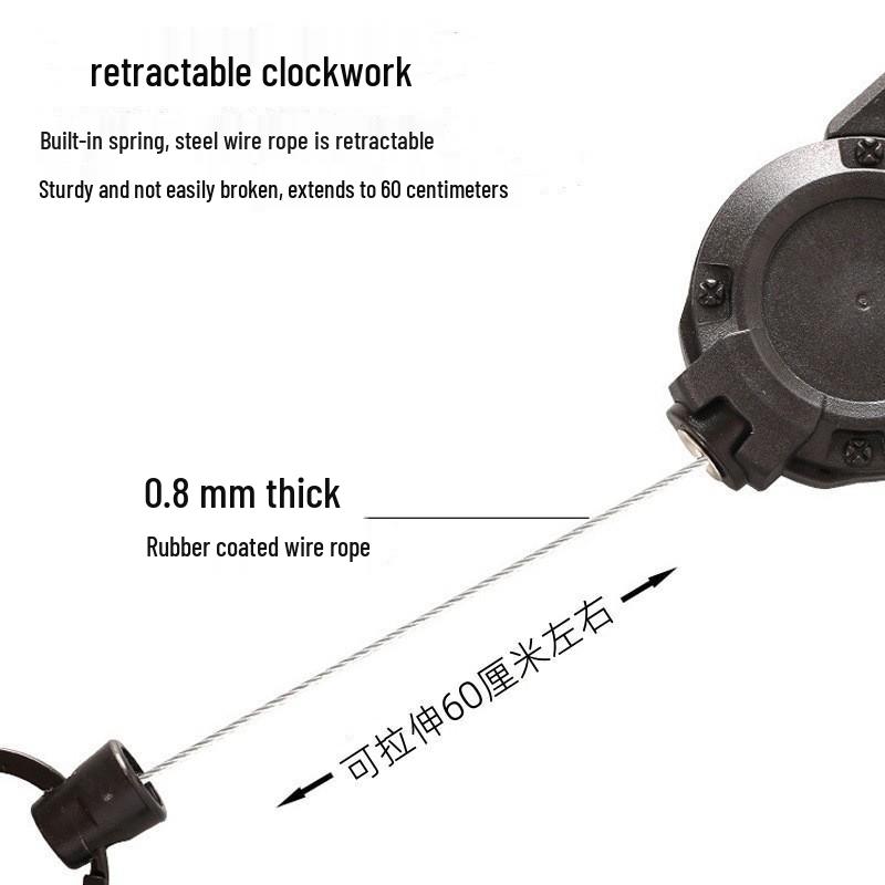 Telescopic Wire Rope Lure: Outdoor Anti-Loss Fishing & Backpack Key Buckle
