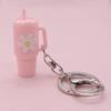 Popular Soft Rubber Stanley Cup Pendant Keychain - Creative Milk Tea Cup Keyring Available