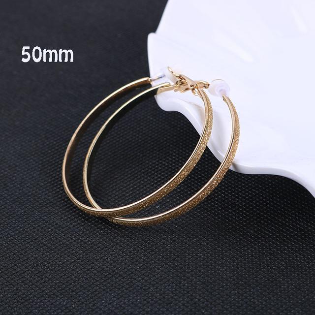 

Модные круглые серьги-кольца из золота и серебра с блестками для женщин с подушечкой без проколотых украшений