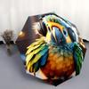 Automatic Open/Close Umbrella with Parrot Design - Compact Folding Umbrella, Lightweight & Portable for Travel, Commute, Parti
