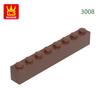 33 Stück/Los 3008 1x8 Hohes Loch Baustein Moc Basic Zeitloser Ziegel Befestigungen Funktioniert Mit featuring DIY Kinderspielzeug Geschenkbox