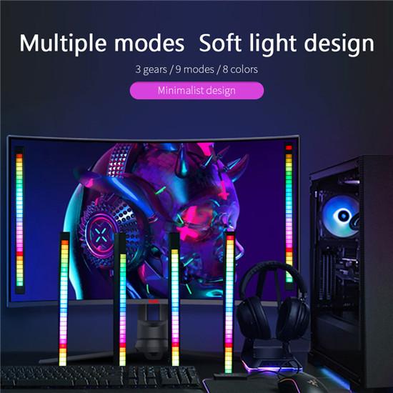 Pickup Rhythm Light Atmosphere Light RGB Colorful Voice-Activated Rhythm Music LED Lantern Sound Control Ambient Light