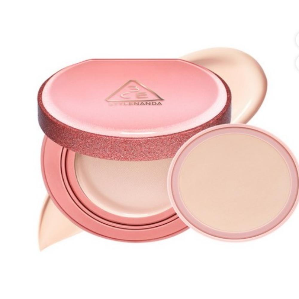 3CE Fitting Mesh Cushion Foundation 11g + Refill 11g Set Long-Lasting Coverage SPF50 PA+++
