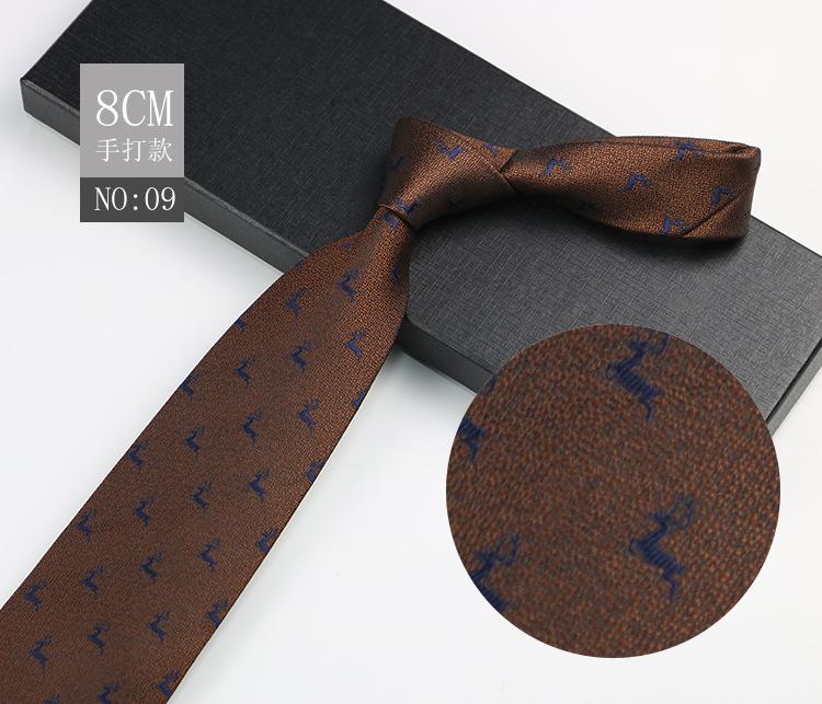 Men'S Tie 8Cm Dress Gentleman'S Suit Shirt Burgundy Wedding Groom Pattern Hand Wear Business Tie