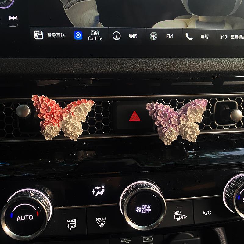 Creative Hydrangea Tulip Car Air Freshener Car Perfume Clip Peach Blossom Aroma Diffuser Car Air Outlet Fragrance Decoration