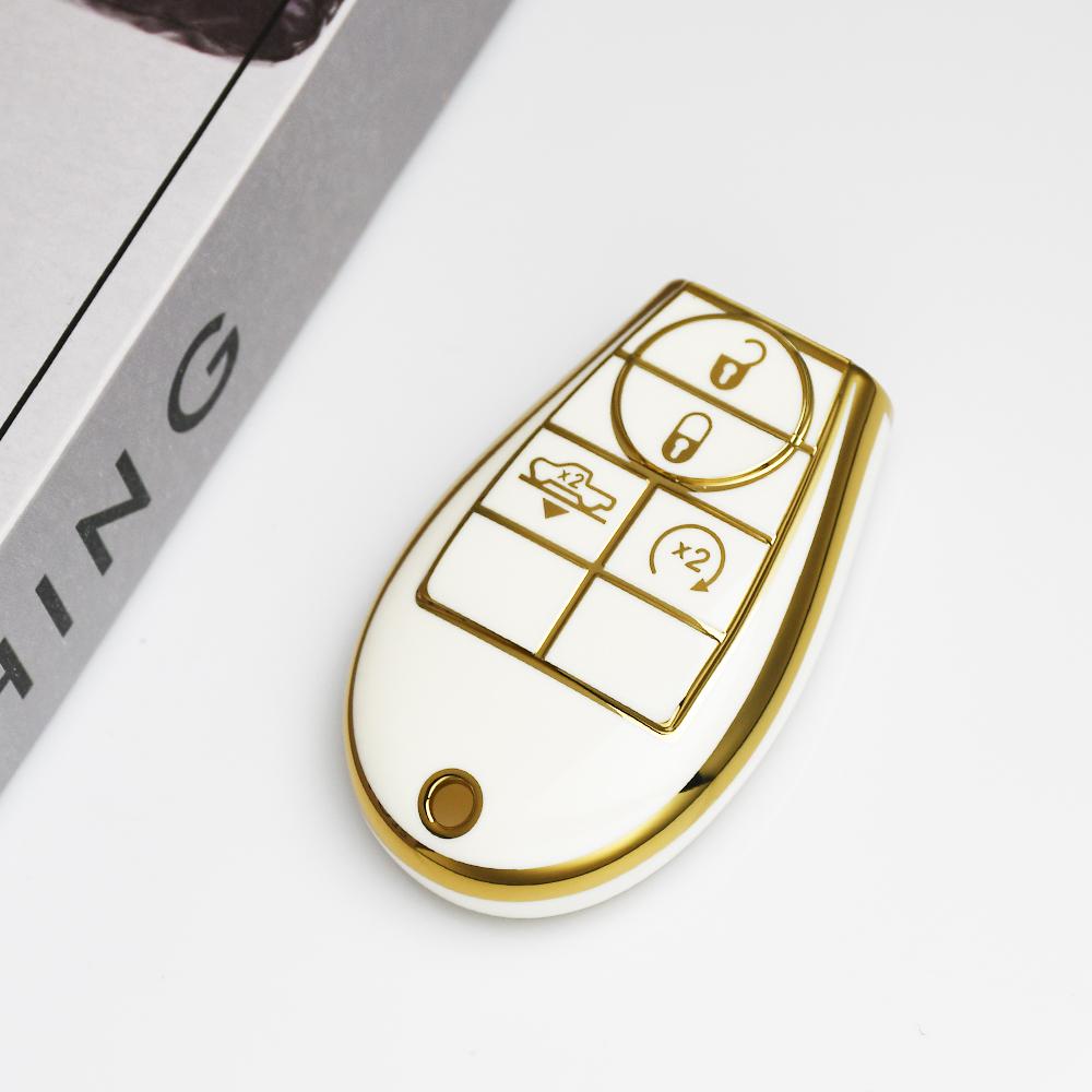 

4/6 Buttons Auto Shell Fob Keyless Protector TPU Key Case Cover for Dodge RAM Charger Challenger Jeep Commander Chrysler 4A button key cover белый