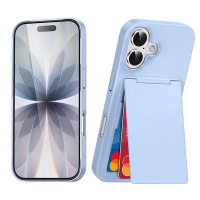 New for Apple 17 Card Bag Multi Functional Phone Case Transparent Bracket for IPhone 16 2-in-1 Protective Cover