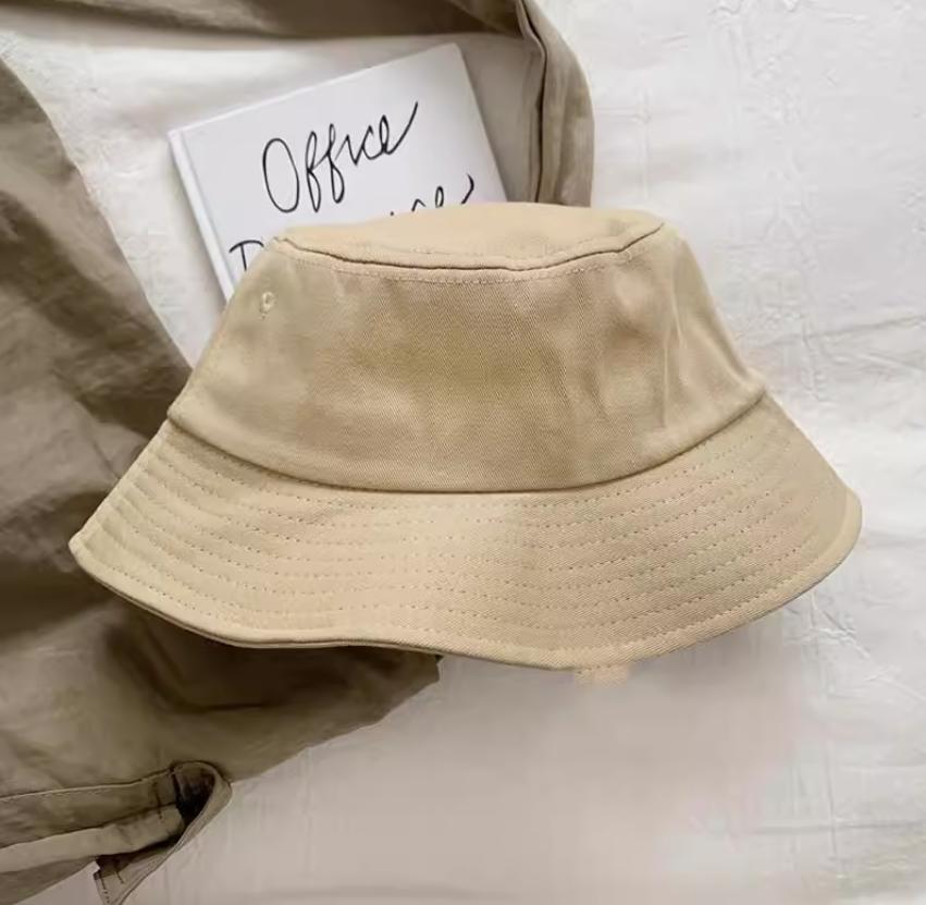 Solid Color Men Women Couple Bucket Hat Korean Version Ins Versatile Basin Hat Summer Big Brim Cotton Bucket Hat