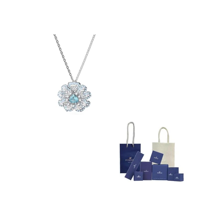 Swarovski Connexus Rhodium plated Necklaces Womens F-Original Brand Box And Bag