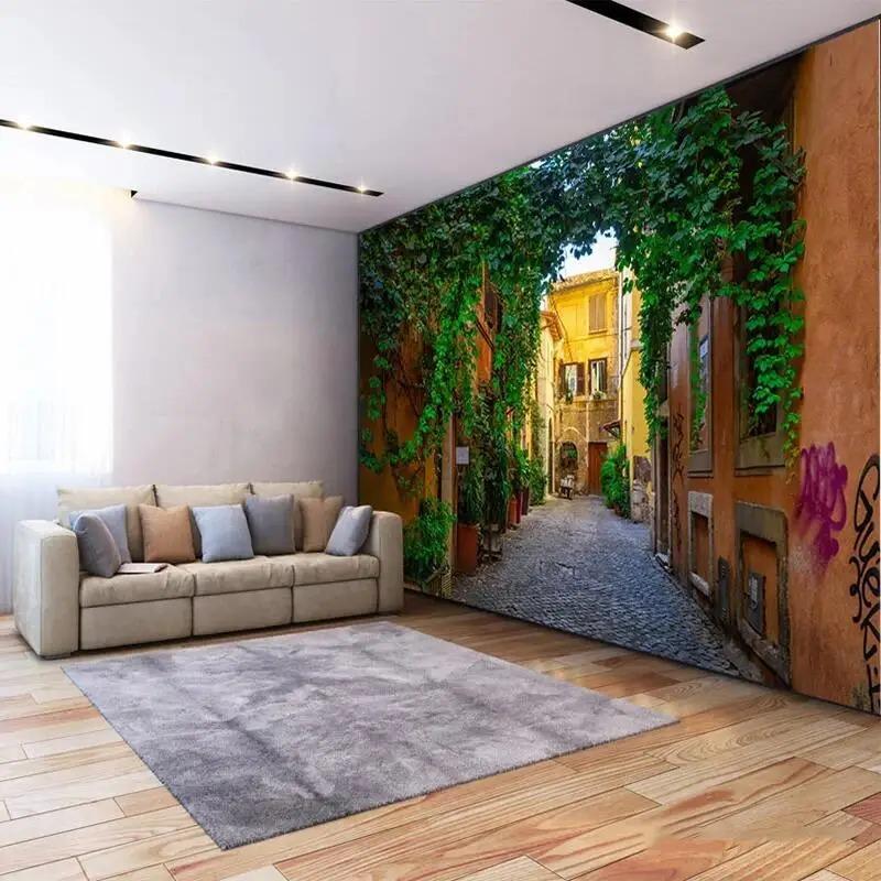 Photo Wallpaper 3d City Street Landscape Murals Living Room Bedroom Cafe Background Modern Home Decor Wall Mural
