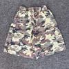 Mens Womens Camo Cargo Shorts Loose Fit Streetwear 5-Pocket Utility Short Pants Casual Wear
