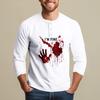Men's Halloween Print Raglan Dralan Three-quarter Sleeve Casual Top