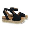 Thick-soled Sandals Sponge Thick-soled Buckle Wedge Heel Beach Sandals Women's Casual Shoes