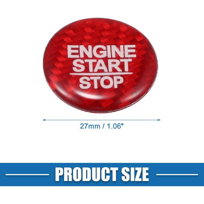 Car Push Start Button Cover Car Engine Start Button Cover Trim for Honda HR-V 2016-2021 Red