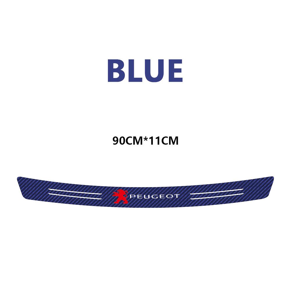 1PCS Carbon Fiber Car Door Sill Threshold Protector Stickers Decals Center Cover For Peugeot 208 3008 308 206 2008 406 5008 207