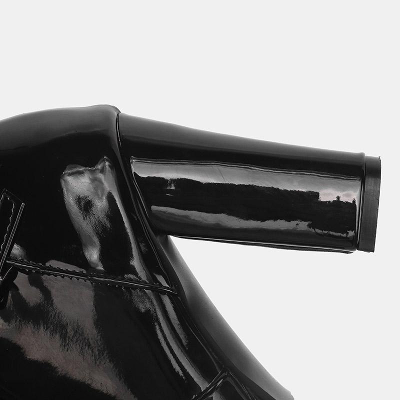 Dámské boty na vysokém podpatku podzimní a zimní klasické voděodolné platformové silný podpatek plus kozačky nad koleno