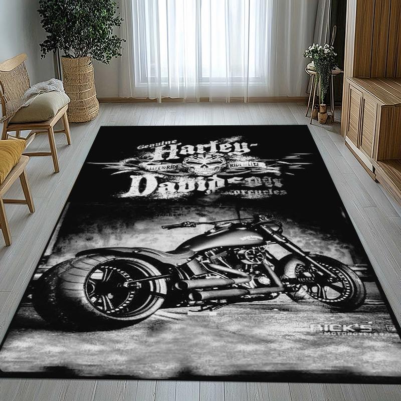 

Retro H-Harleys Racing Moto Living Room Non-Slip Area Rug Soft Carpet for Bedroom Kids Playroom Sofa,Home Decor Doormat Gift 40x60cm