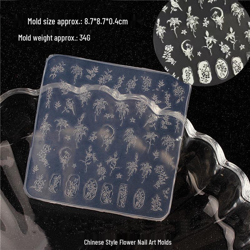 DIY Double Happiness & Butterfly Silicone Nail Art Mold