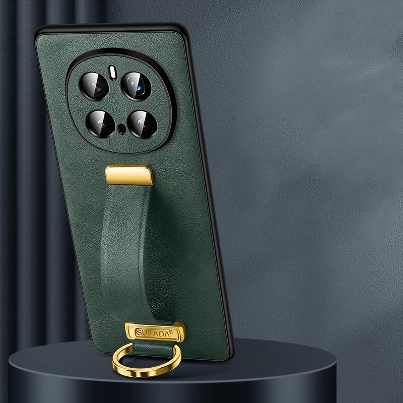 

Выдвижной кожаный чехол-браслет для Honor Magic 7 Pro 6, чехол-кронштейн с вырезом для объектива камеры For Honor Magic 7Pro зелёный