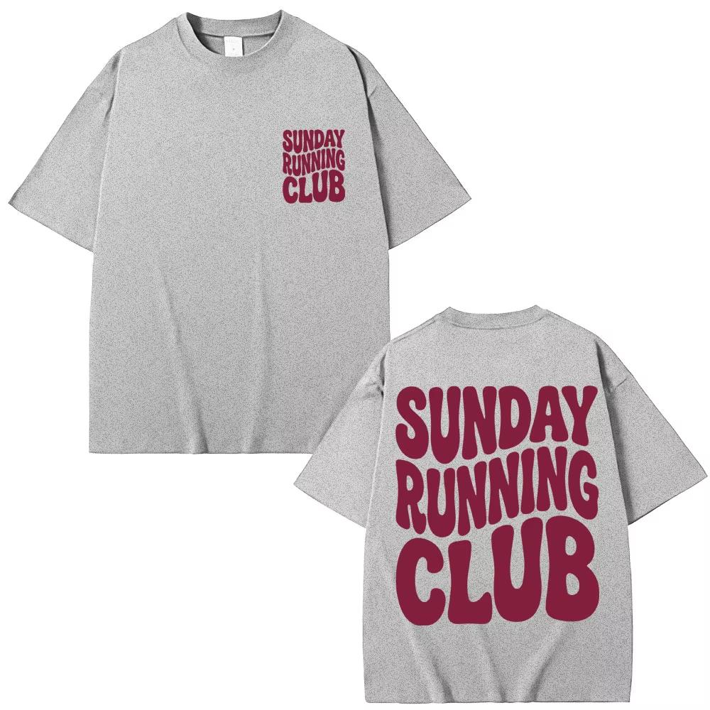 Sunday Run Club Training Print Tshirt Unisex Unisex Sport Fashion Harajuku Short Sleeve Top Pure Cotton Casual T Shirts Streetwear