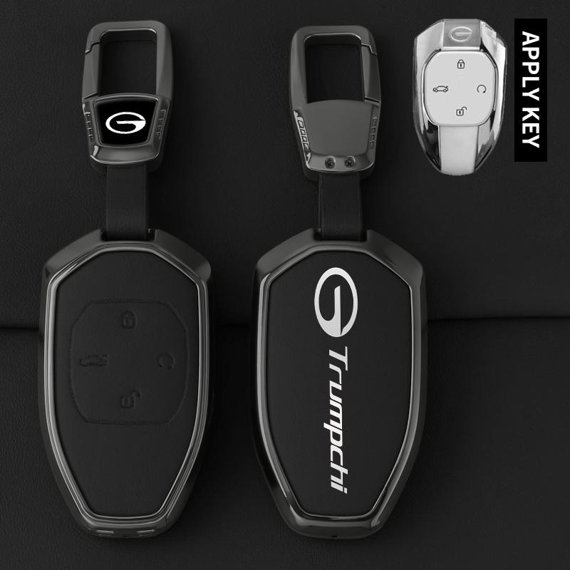 For GAC Trumpchi Key Case GS4 GM8 GA4 GS5 GS3 GA3 GA6 SGS7 GS8 Car Remote Key Fob Zinc Alloy Leather Key Case Case Car Key Case