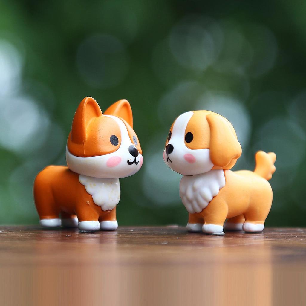 Miniature Dog Doll Blind Box: Cartoon Corgi, Shiba Inu & Golden Retriever - Creative Ornaments & Gifts