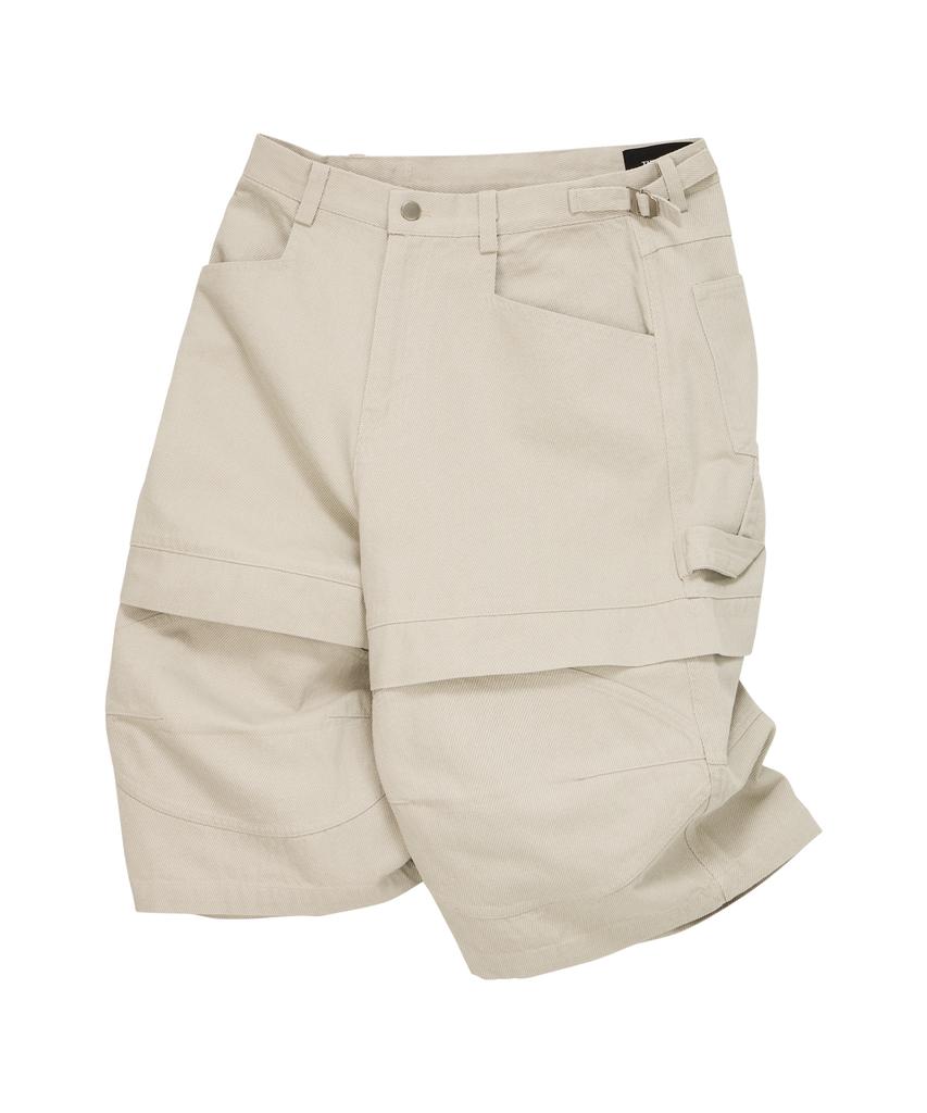 Denawo Panel Bermuda Shorts (Ivory)