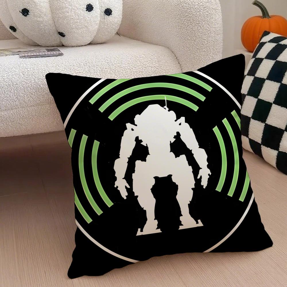 Наволочка Titanfall 2 Антипылевой чехол на подушку Наволочка на подушку с потайной молнией Шелковистый короткий плюш Чехол на подушку для дивана 12x12Inch
