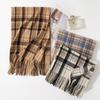 New Autumn and Winter Scarf for Women Winter High End Scarf Korean Style Thickened and Warm Imitation Cashmere Plaid Shawl