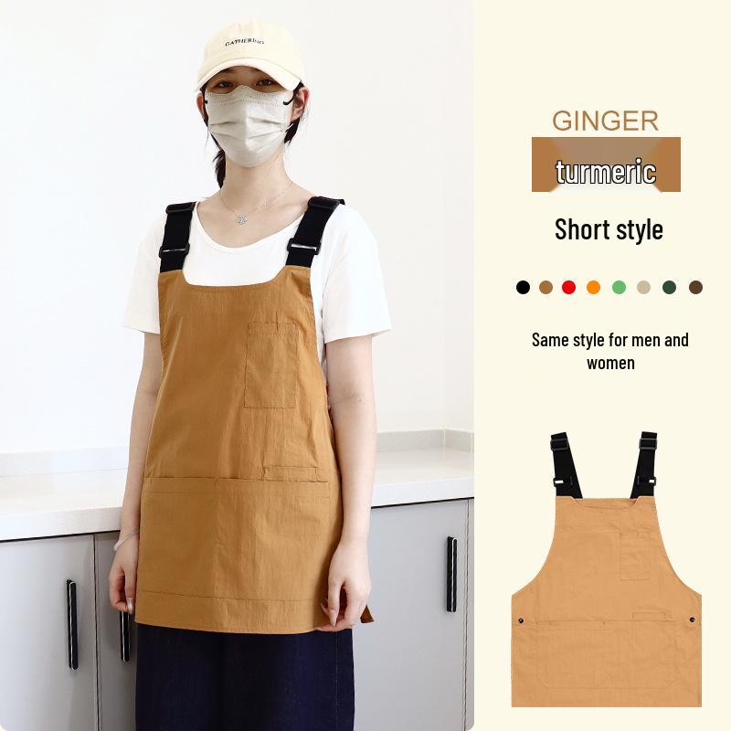 Waterproof Canvas Apron with Custom Logo - Art Studio & Barista Workwear Vest Style