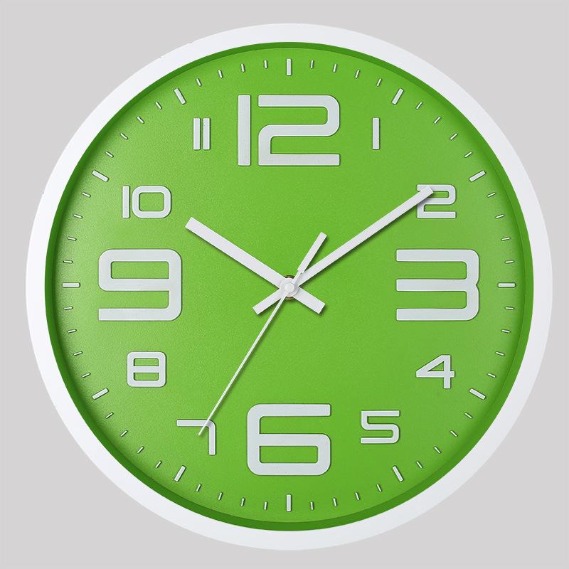12 Inch 30CM Silent Wall Clock, Creative and Fashionable, Three-dimensional Digital Minimalist Clock for Home Living Room