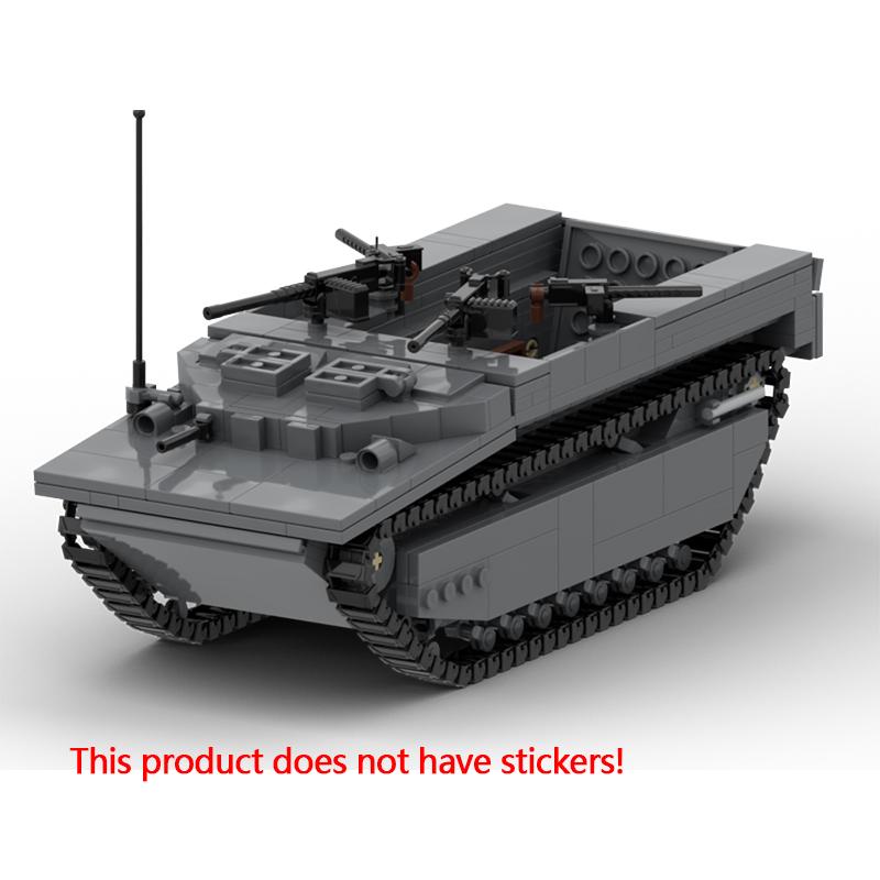 LVT-4 Modern Military Tanks Model MOC Building Bricks War Equipment Modular Technology Gifts Holiday Assemble Children Toys Suit