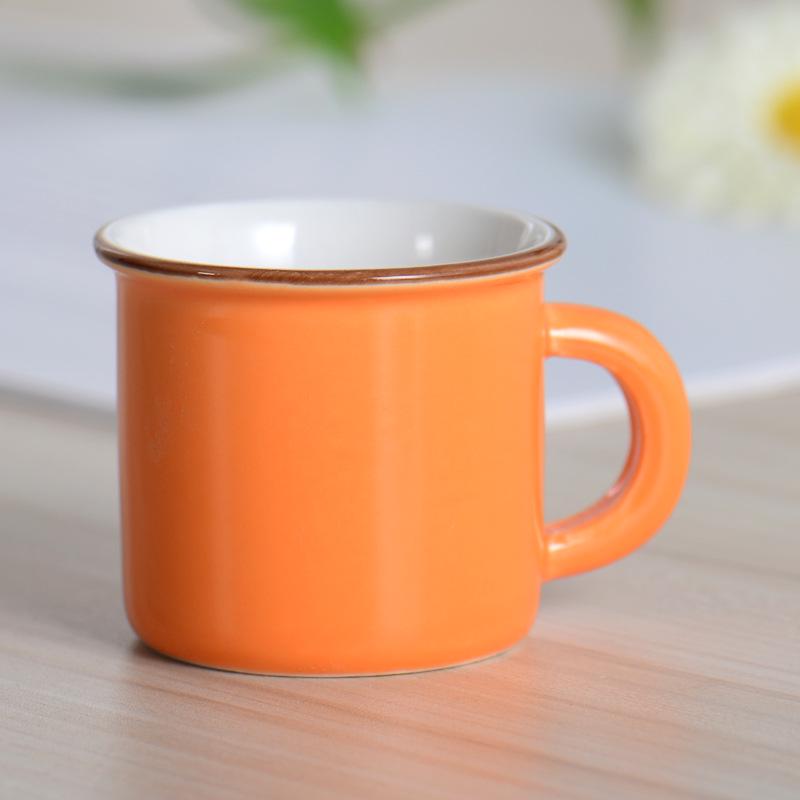 

Small Ceramic Mug for Kids - Medicine, Coffee, Ice Cream, or Popsicle Holder 140ml оранжевый