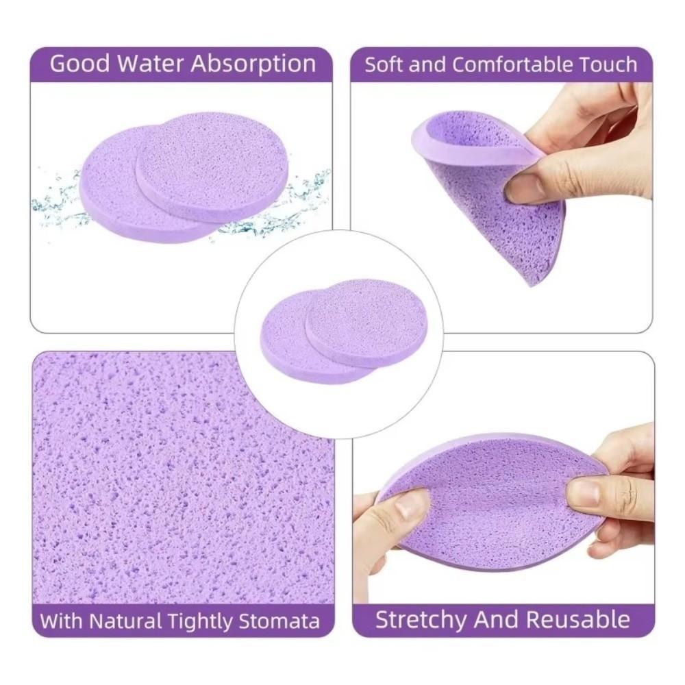 12PCS/Set Facial Clean Pad Cosmetic Puff Skin Care Facial Clean Washing Sponges  Women