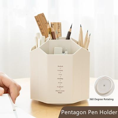 Multifunction 360 Degree Rotating Pen Holder Creative Large Capacity Desktop Storage Box Pencil Organizer School Stationery